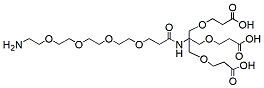 Molecular structure of the compound: Amine-PEG4-Amido-tri-(carboxyethoxymethyl)-methane