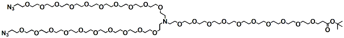 Molecular structure of the compound: N-bis(Azido-PEG10)-N-(PEG10-t-butyl ester)
