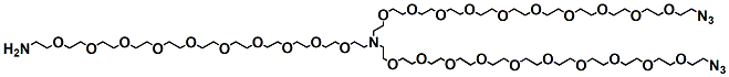 Molecular structure of the compound: N-(Amino-PEG10)-N-bis(PEG10-azide)