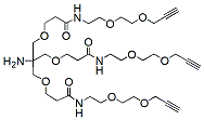 Molecular structure of the compound: Amino-Tri-(Propargyl-PEG2-ethoxymethyl)-methane TFA Salt