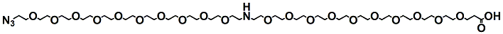 Molecular structure of the compound: N-(Azido-PEG10)-N-PEG10-acid