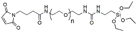Molecular structure of the compound: MAL-PEG-Silane, MW 600