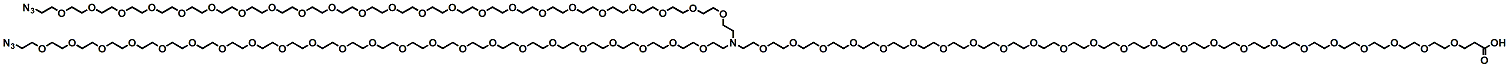 Molecular structure of the compound: N-bis(Azide-PEG23)-N-(PEG24-Acid)