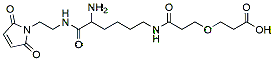 Molecular structure of the compound: N-(PEG1-acid)-L-Lysine-amido-Mal TFA salt
