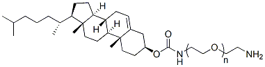 Molecular structure of the compound: Cholesterol-PEG-Amine, MW 2,000