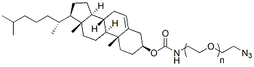 Molecular structure of the compound: Cholesterol-PEG-Azide, MW 1,000