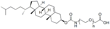 Molecular structure of the compound: Cholesterol-PEG-Acid, MW 1,000