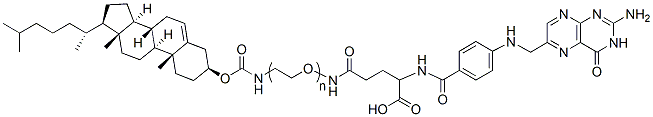 Molecular structure of the compound: Cholesterol-PEG-Folate, MW 2,000