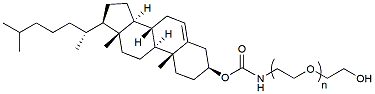 Molecular structure of the compound: Cholesterol-PEG-alcohol, MW 10,000