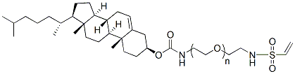 Molecular structure of the compound: Cholesterol-PEG-Vinylsulfone, MW 2,000