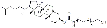 Molecular structure of the compound: Cholesterol-PEG-Thiol, MW 2,000