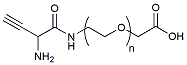 Molecular structure of the compound: Amine Alkyne-PEG-acid, MW 1,000