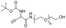 Molecular structure of the compound: Boc-Amine Alkyne-PEG-OH, MW 1,000