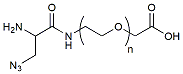 Molecular structure of the compound: Azide Amine-PEG-acid, MW 1,000