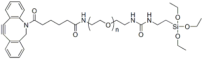 Molecular structure of the compound: DBCO-PEG-Silane, MW 1,000