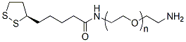 Molecular structure of the compound: Lipoamido-PEG-amine, MW 1,000