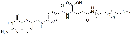 Molecular structure of the compound: Folate-PEG-amine, MW 2,000