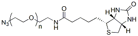 Molecular structure of the compound: Biotin-PEG-azide, MW 2,000