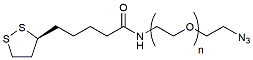 Molecular structure of the compound: Lipoamido-PEG-azide, MW 1,000