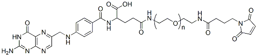Molecular structure of the compound: Folate-PEG-Mal, MW 1,000