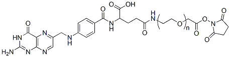 Molecular structure of the compound: Folate-PEG-CH2CO2-NHS, MW 1,000