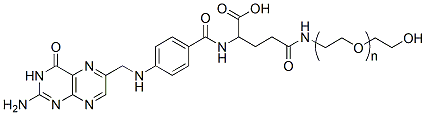 Molecular structure of the compound: Folate-PEG-OH, MW 2,000