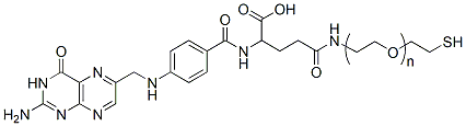 Molecular structure of the compound: Folate-PEG-Thiol, MW 2,000