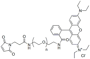 Molecular structure of the compound: Rhodamine-PEG-Mal, MW 5,000