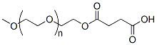 Molecular structure of the compound: m-PEG-Succinic Acid, MW 1,000