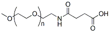 Molecular structure of the compound: m-PEG-amido-Succinic Acid, MW 1,000
