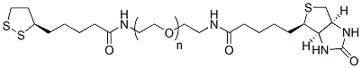 Molecular structure of the compound: Lipoamide-PEG-Biotin, MW 2,000