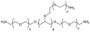Molecular structure of the compound: 8arm-PEG-NH2, MW 20,000