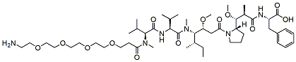 Molecular structure of the compound: MMAF-PEG4-amine TFA salt