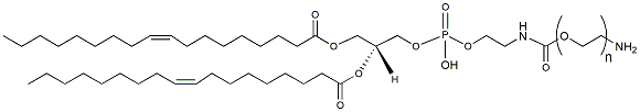Molecular structure of the compound: DOPE-PEG-Amine HCl salt, MW 1,000