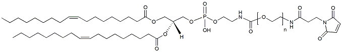 Molecular structure of the compound: DOPE-PEG-Mal, MW 1,000