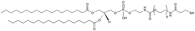 Molecular structure of the compound: DSPE-PEG-SH, MW 2,000