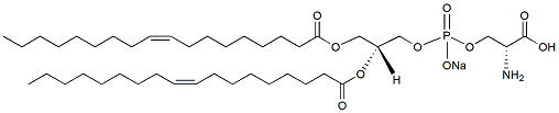 Molecular structure of the compound: 1,2-Dioctadecenoyl-sn-glycero-3-Phosphoserine