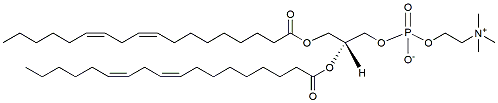 Molecular structure of the compound: 1,2-Dilinoleoyl-sn-glycero-3-Phosphatidylcholine