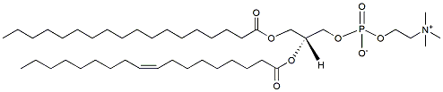 Molecular structure of the compound: 1-Stearoyl-2-oleoyl-sn-glycero-3-phosphocholine