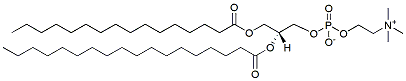 Molecular structure of the compound: 1-Palmitoyl-2-stearoyl-sn-glycero-3-phosphocholine