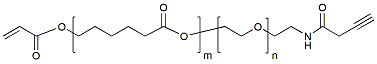 Molecular structure of the compound: ACRL-PCL(10k)-PEG(2k)-ALK