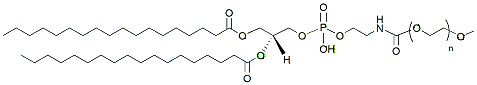 Molecular structure of the compound: m-PEG-DSPE, MW 3,000