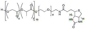 Molecular structure of the compound: PLGA(1k)-PEG(3k)-BIO