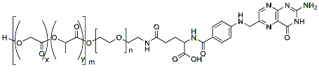 Molecular structure of the compound: PLGA(5k)-PEG(5k)-FOL