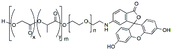 Molecular structure of the compound: PLGA(2k)-PEG(1k)-FITC