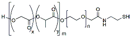Molecular structure of the compound: PLGA(1k)-PEG(2k)-Thiol