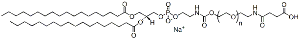 Molecular structure of the compound: DSPE-PEG-COOH, MW 3,400