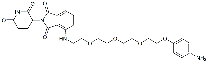 Molecular structure of the compound: Pomalidomide-PEG4-Ph-NH2