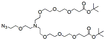Molecular structure of the compound: N-(Azido-PEG1)-N-bis(PEG3-t-butyl ester)