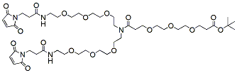 Molecular structure of the compound: N-(t-butyl ester-PEG3)-N-bis(PEG3-Mal)